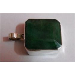 Emerald 7.770g Pendant Sterling Silver