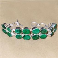 19.20g Bracelet of Emerald Sterling Silver