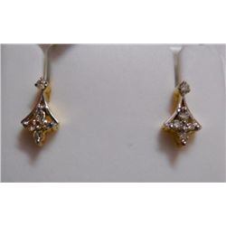 Earring of Diamond 0.24 Ctw in 2.83g 14kt Yellow Gold