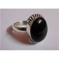 5.430g Black Onex Gemstone Ring Sterling Silver