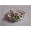 Image 1 : 4.550g Ring of Peridot and CZ Sterling Silver