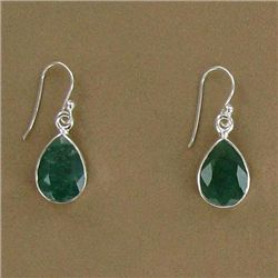 4.20g Earring of Emerald Sterling Silver