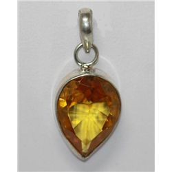 2.90g Pendant of Citrine Sterling Silver
