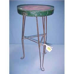 Hand Painted Wrought Iron Stool...