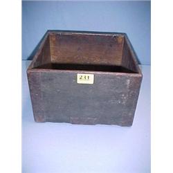 11" Square Primitive Wooden Box...