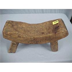 Primitive Wooden Burial Pillow...