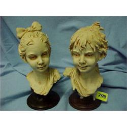 Pair of Modern Cast Resin Busts...