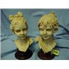 Image 1 : Pair of Modern Cast Resin Busts...