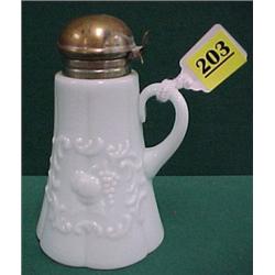 6 1/2 H Milkglass Syrup Pitcher...