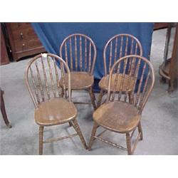 Set of Four Oak Kitchen Chairs...