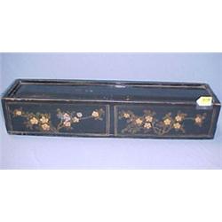 Lacquered Oriental Scroll Box...