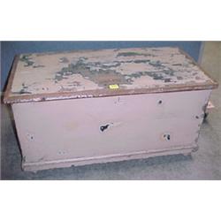 Early Painted Mahogany Trunk...