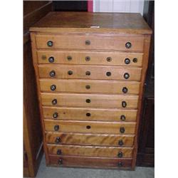 Ten Drawer Watchmaker's Cabinet...