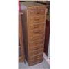 Image 1 : Ten Drawer Oak Card File Cabinet...