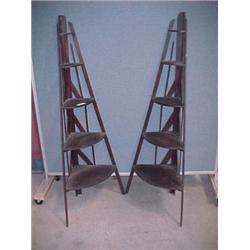 Pair of Pine Corner Shelf Units...