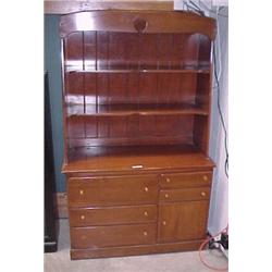 Colonnial Style Maple Hutch...