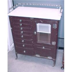 1940's Metal Dental Cabinet...