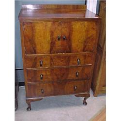 English Walnut Bachelor's Chest...