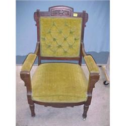 Eastlake Walnut Armchair...