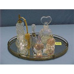 Tray with Assorted Perfume Bottles...