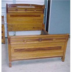 Eastlake Mahogany & Oak Bed...