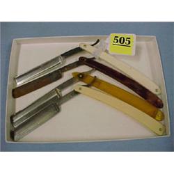 Four Assorted Straight Razors...