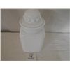 Image 1 : Milk Glass Jar with Lid