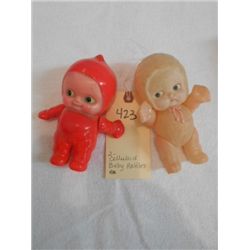 2-Celluloid Baby Rattles