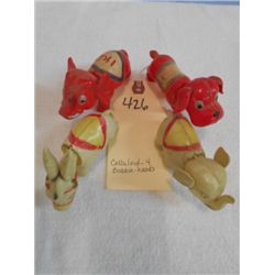 4-Celluloid Bobble Heads