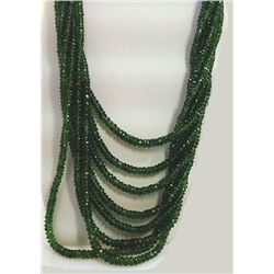 Natural Diopside Beaded Necklace Rope 568.00ct