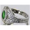 Image 2 : Nat. Emerald .58ct w/ Diamond Ring