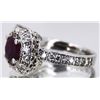 Image 2 : Nat. Ruby 1.00ct w/ Diamond Ring