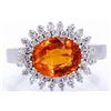 Image 1 : Nat. Spessartite 3.52ct w/ Diamond Ring
