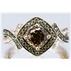 Nat. Champagne Diamond w/ Diamond Ring