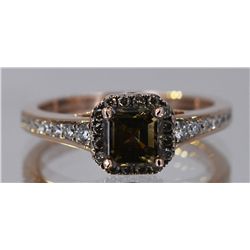 Nat Champagne Diamond w/ Diamond Ring