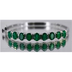 Nat Emerald w/ Diamond Bracelet