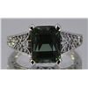 Image 1 : Nat. Green Paraiba w/ Diamond Ring