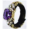 Image 3 : ANTIQUE/ESTATE Amethyst Diamond Bracelet