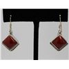 Image 1 : Sterling Silver .925 Vintage Carnelian Earring