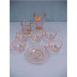 Asstd. Pink Depression Glass, Etc....