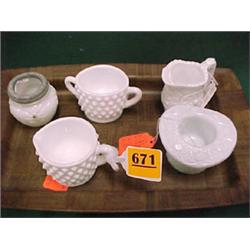 Asstd. Milk Glass Items...