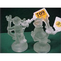 Pair of Crystal Hummel Figurines...