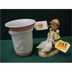 Hummel Figurine and Matching Vase...