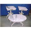 Image 1 : Three Pc. Marble Top Table Set...