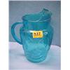 Image 2 : Blue Pitcher with 8 Tumblers...