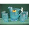 Image 1 : Fenton Blue Carnival Water Set...