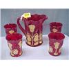 Image 1 : Red "Thistle" Water Set...