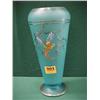 Image 1 : Blue Satin Art Glass Vase...