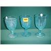 Image 1 : Three Asstd. Blue Goblets...