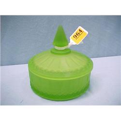 Green Satin Candy Dish...